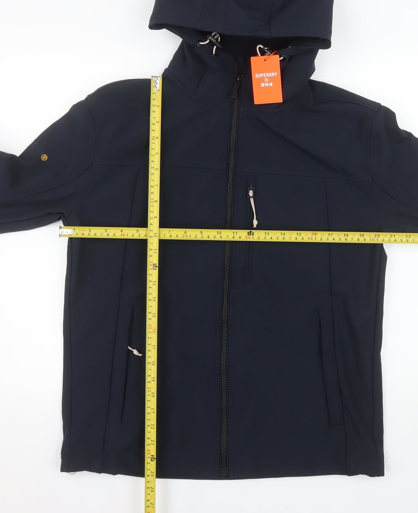 Superdry Men's Blue Trekker Soft Shell Hooded Jacket Size M