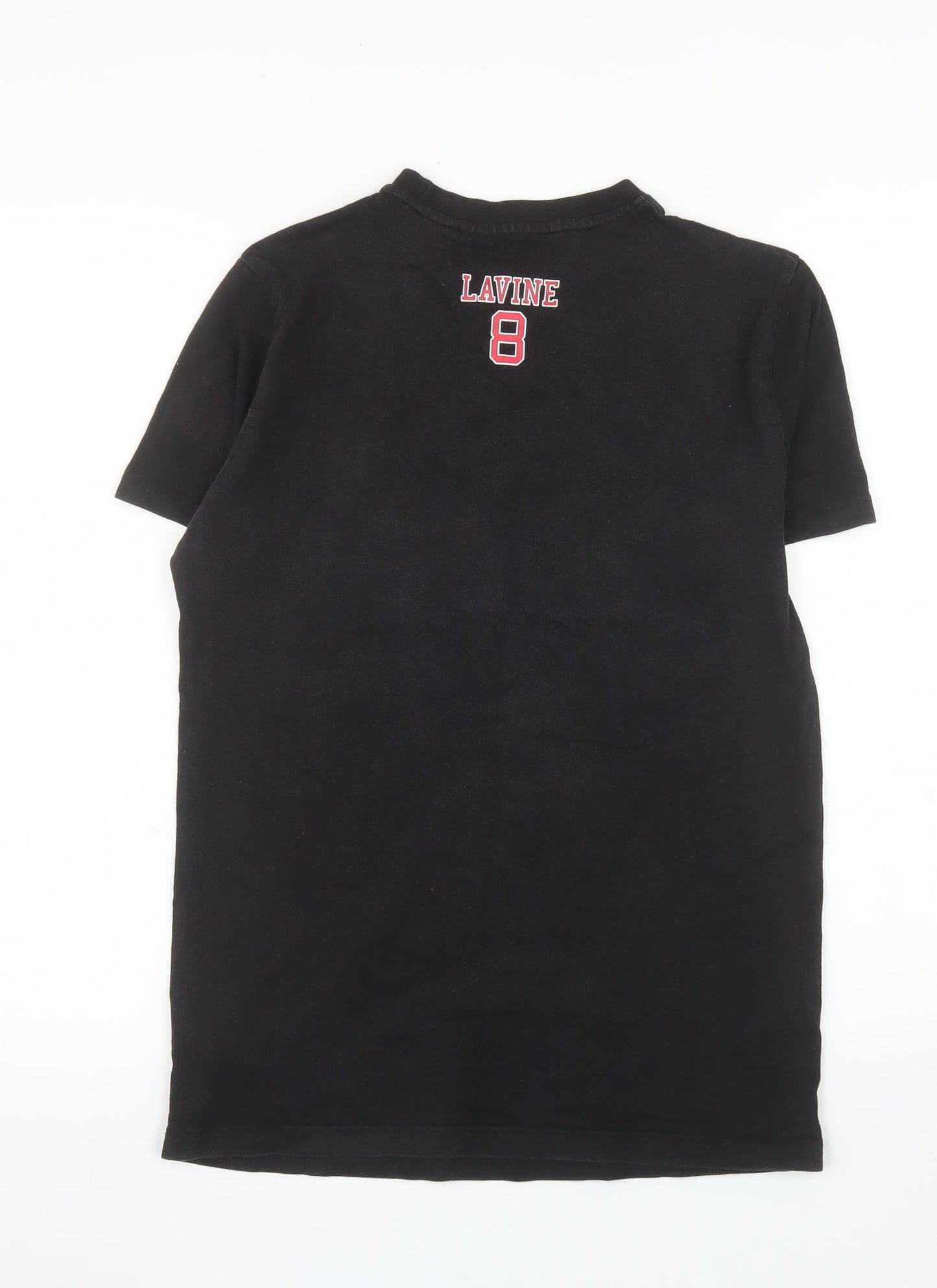 Primark Men's Black Chicago Bulls Lavine 8 Graphic T-Shirt XS