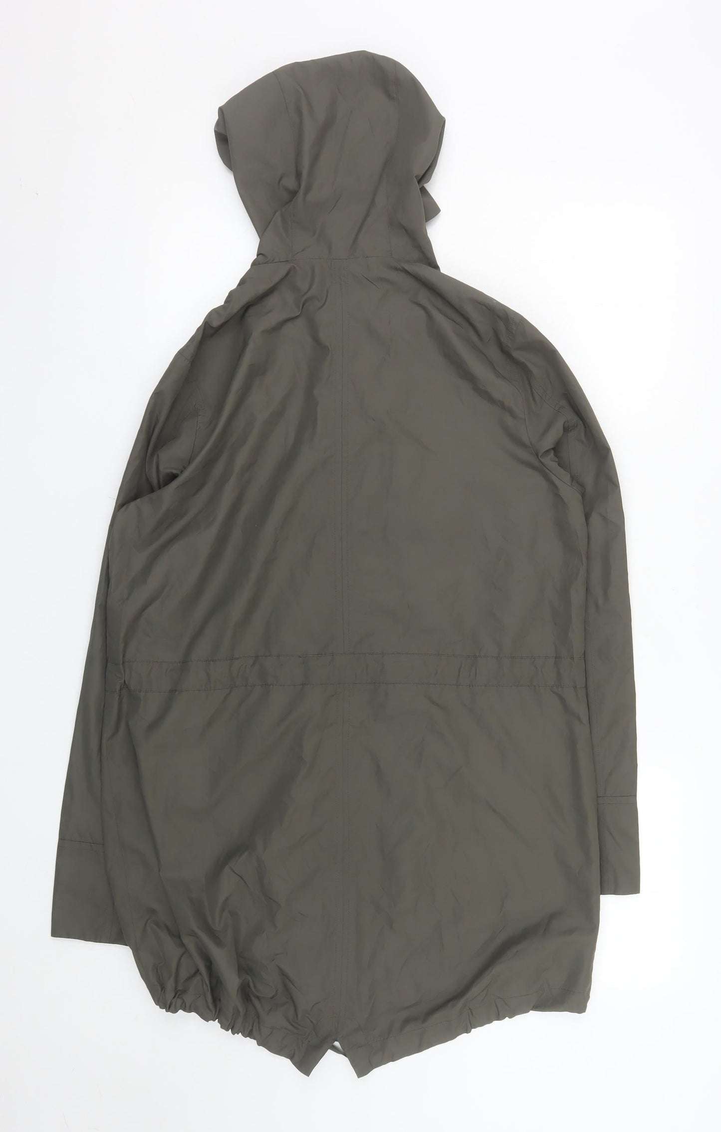 New Look Women's Khaki Green Hooded Parka Jacket Size 8