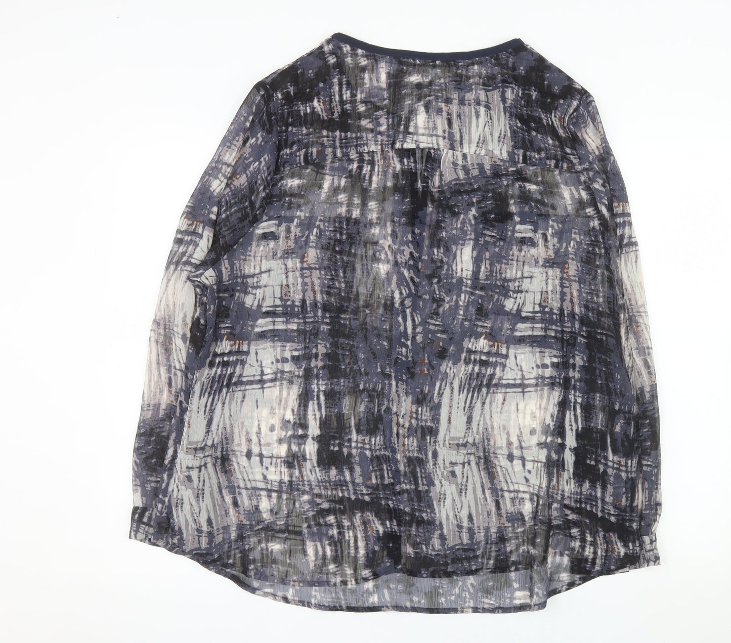 RJR John Rocha Women's Blue Abstract Chiffon Blouse Size 20