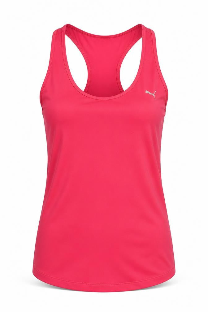 Puma Womens Pink Racerback Training Tank Top Size 12