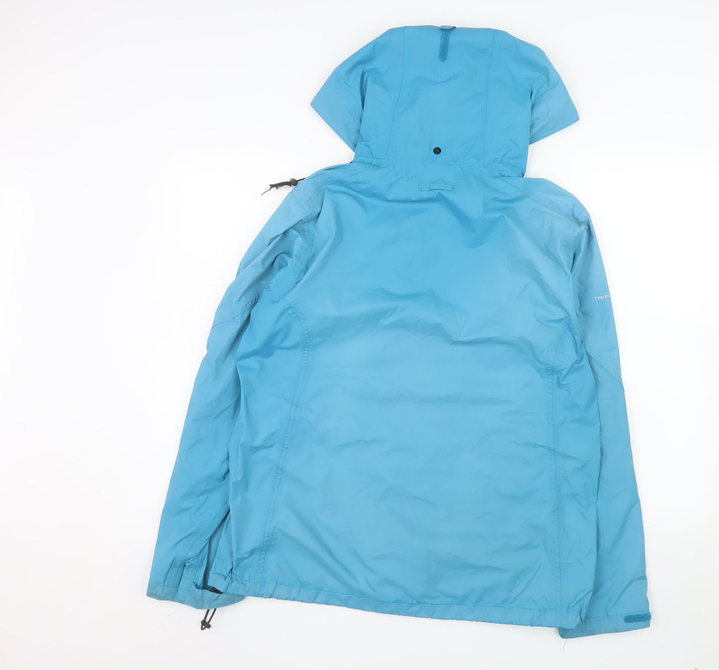 Lowe Alpine Women Blue Waterproof Hooded Rain Jacket L