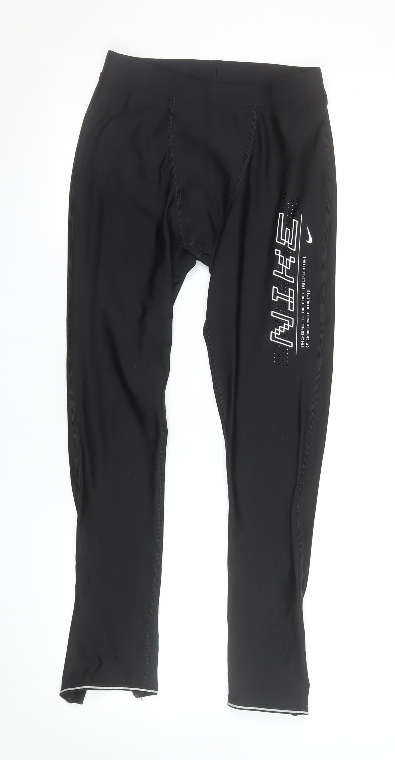 Nike Womens Black Dri-Fit Running Leggings Size M Activewear