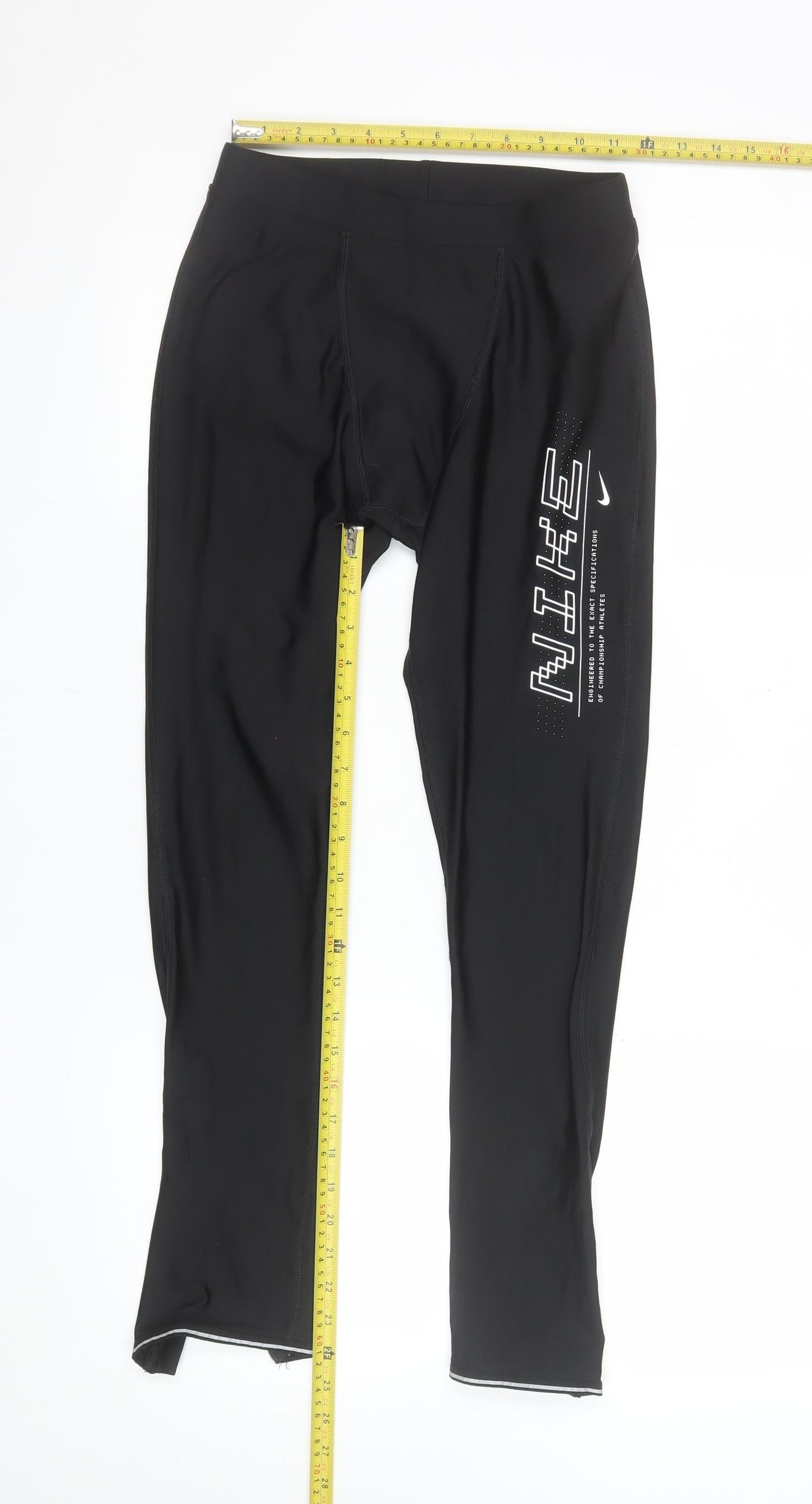 Nike Womens Black Dri-Fit Running Leggings Size M Activewear