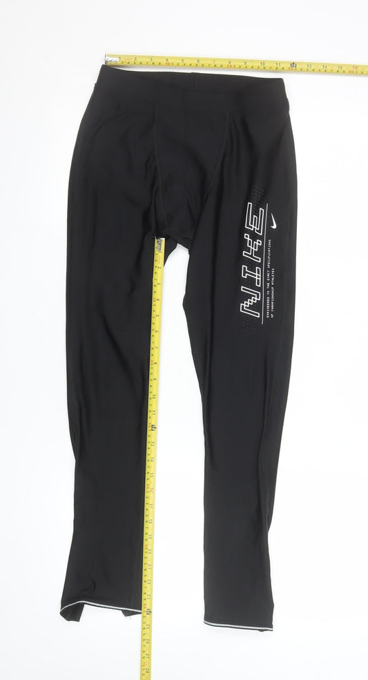 Nike Womens Black Dri-Fit Running Leggings Size M Activewear