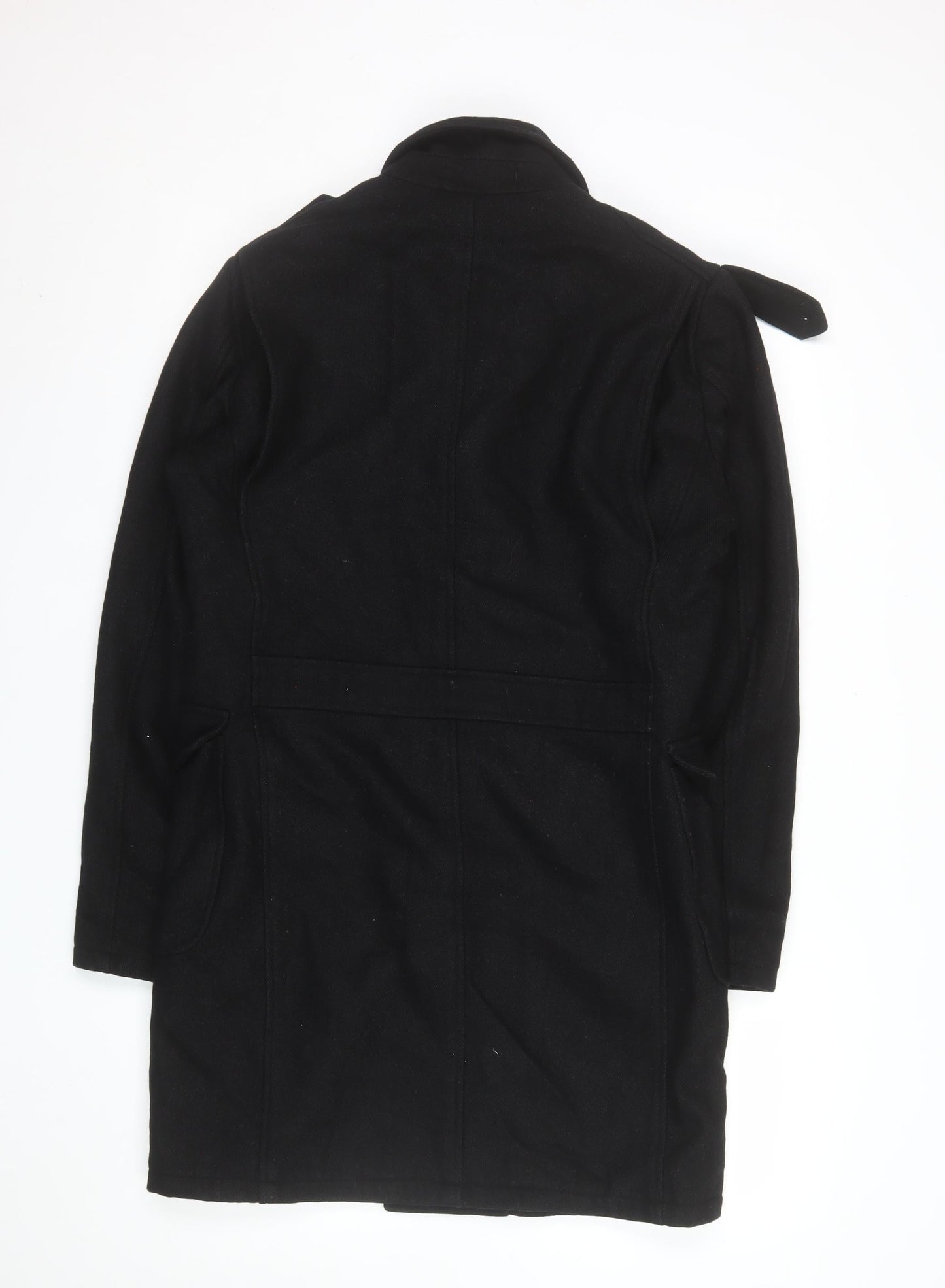 Springfield Mens Black Wool Blend Military Coat Size M