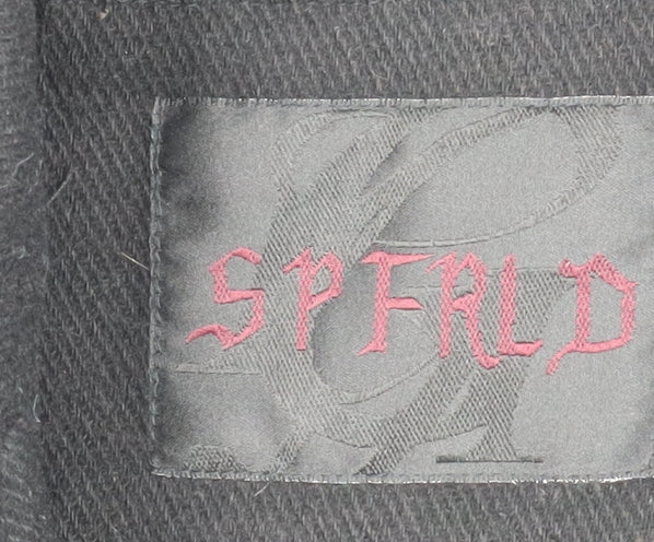 Springfield Mens Black Wool Blend Military Coat Size M