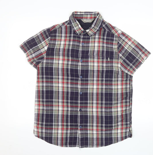 Mountain Warehouse Men's Multicoloured Plaid Short Sleeve Cotton Shirt S