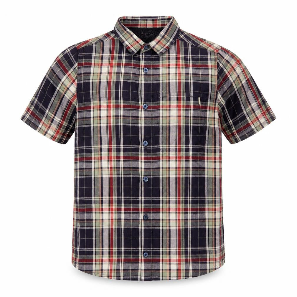 Mountain Warehouse Men's Multicoloured Plaid Short Sleeve Cotton Shirt S