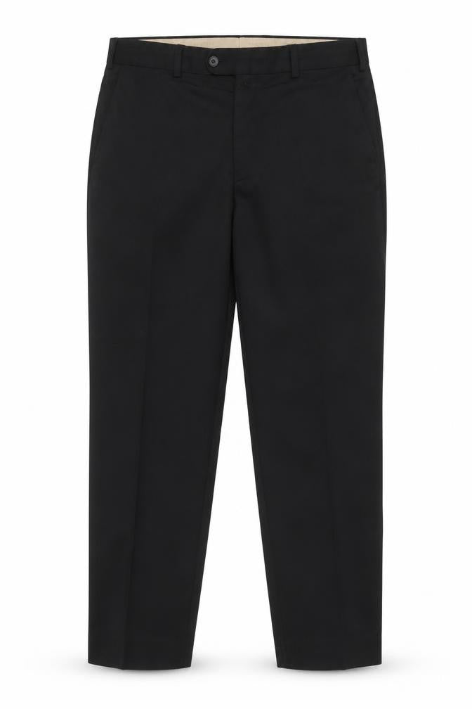 Prestige Collection Men's Black 36S Dress Trousers Wool Blend