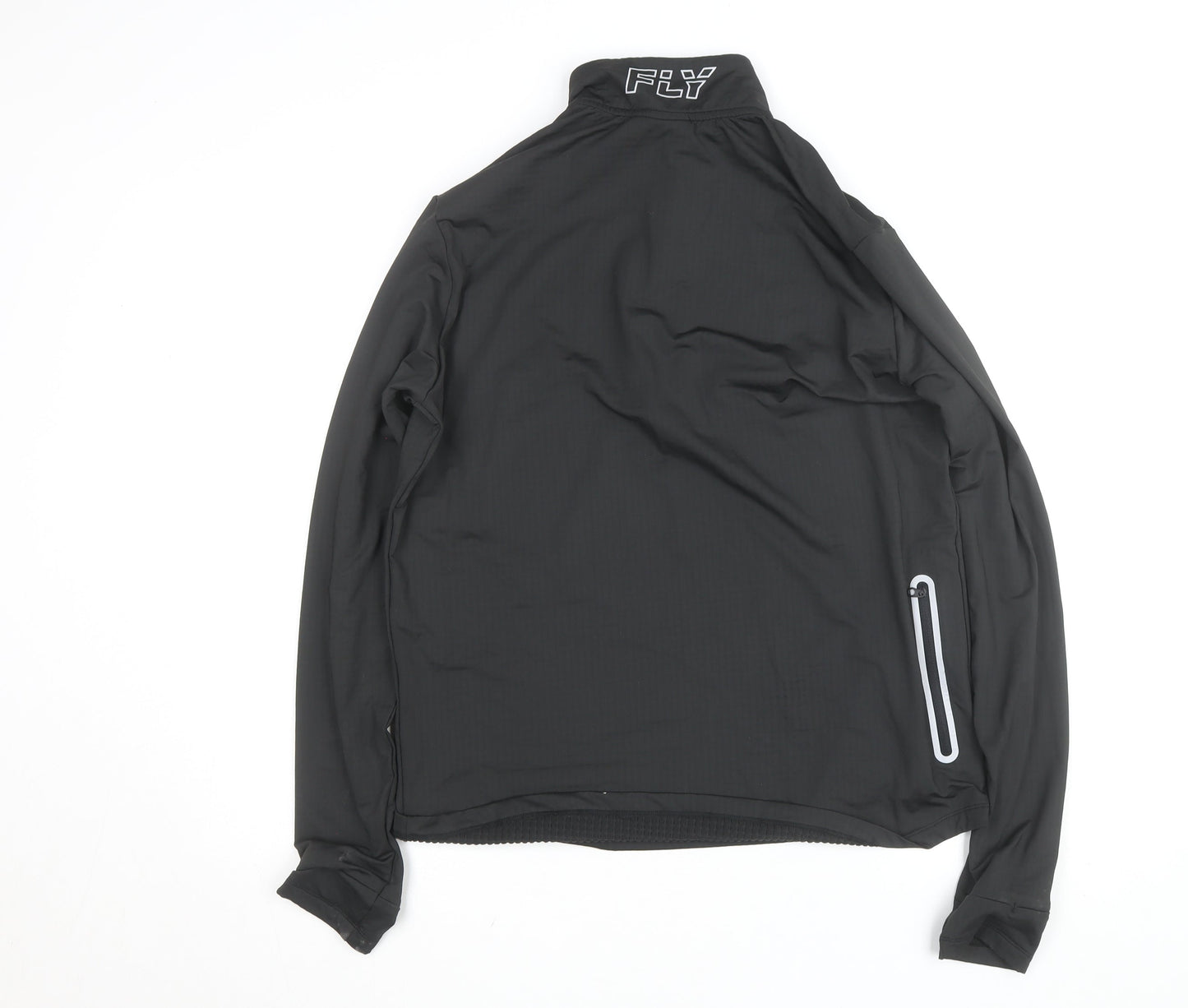 Fly Men's Black Medium 1/4 Zip Athletic Track Jacket