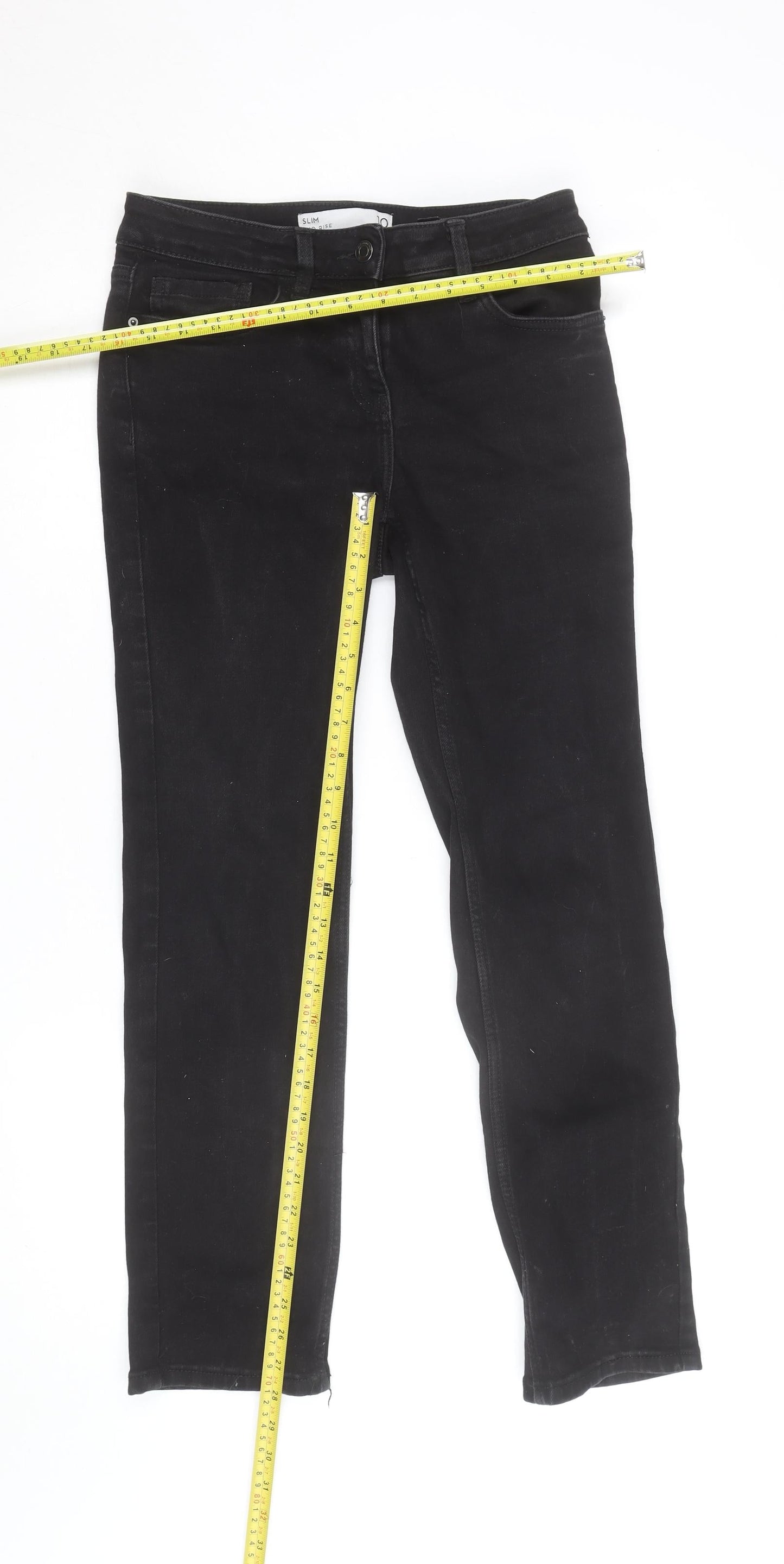 Next Women’s Black Slim Mid Rise Petite Jeans Size 10