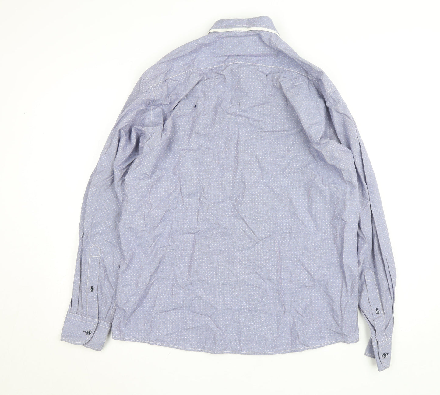 Hatico Men Blue Cotton Long Sleeve Regular Fit Button-Up Shirt 41
