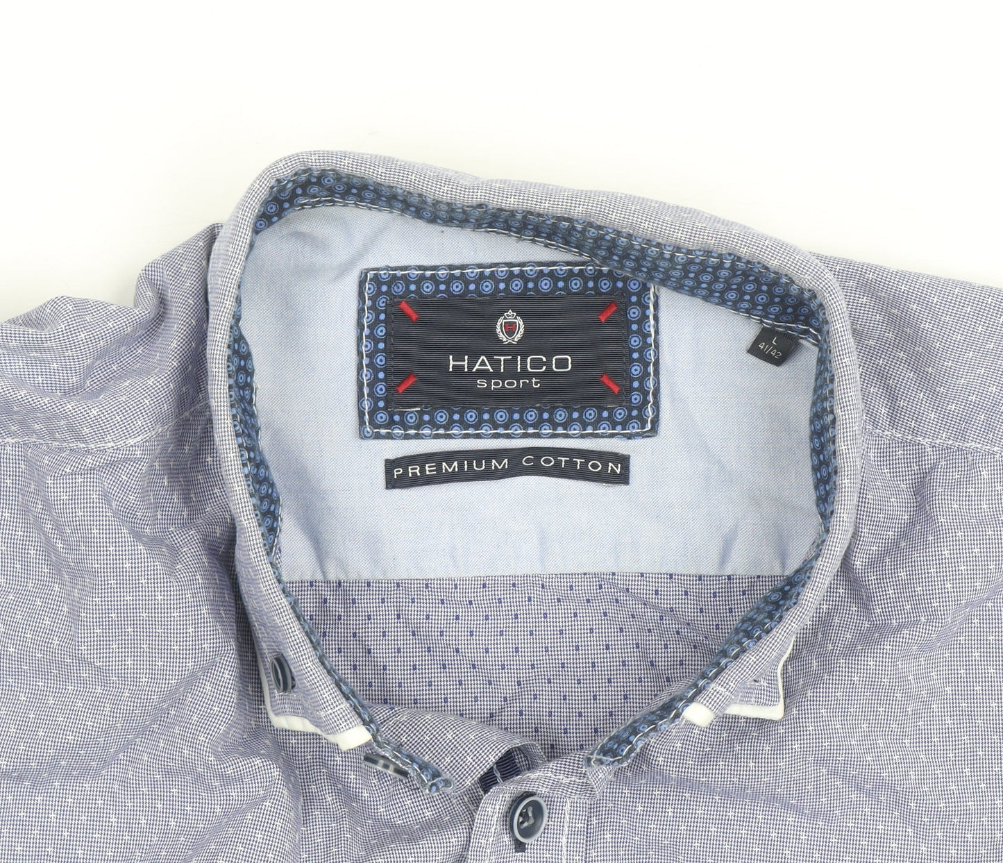 Hatico Men Blue Cotton Long Sleeve Regular Fit Button-Up Shirt 41