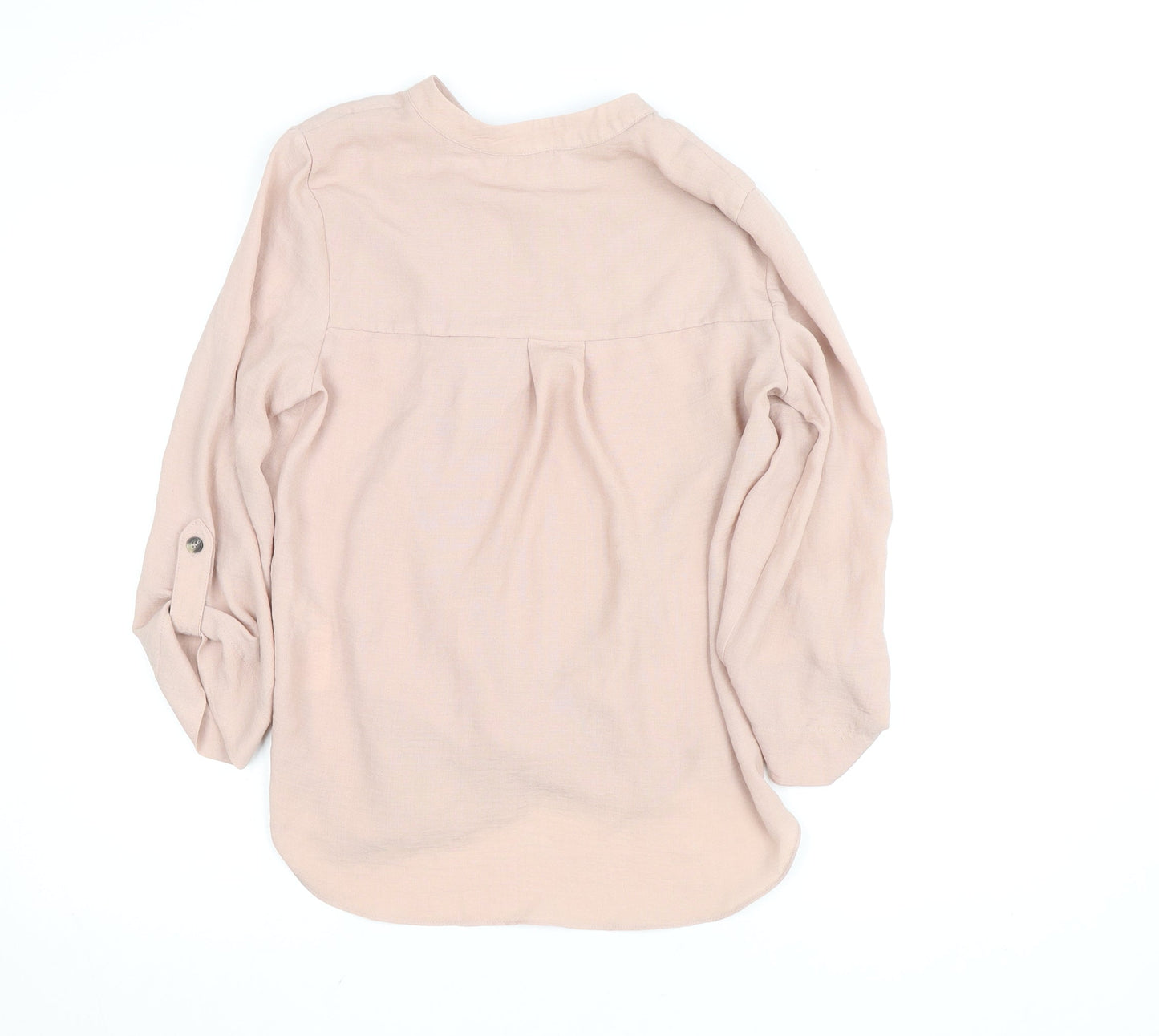 Principles Women Beige Tunic Blouse Size 10 Viscose Long Sleeve