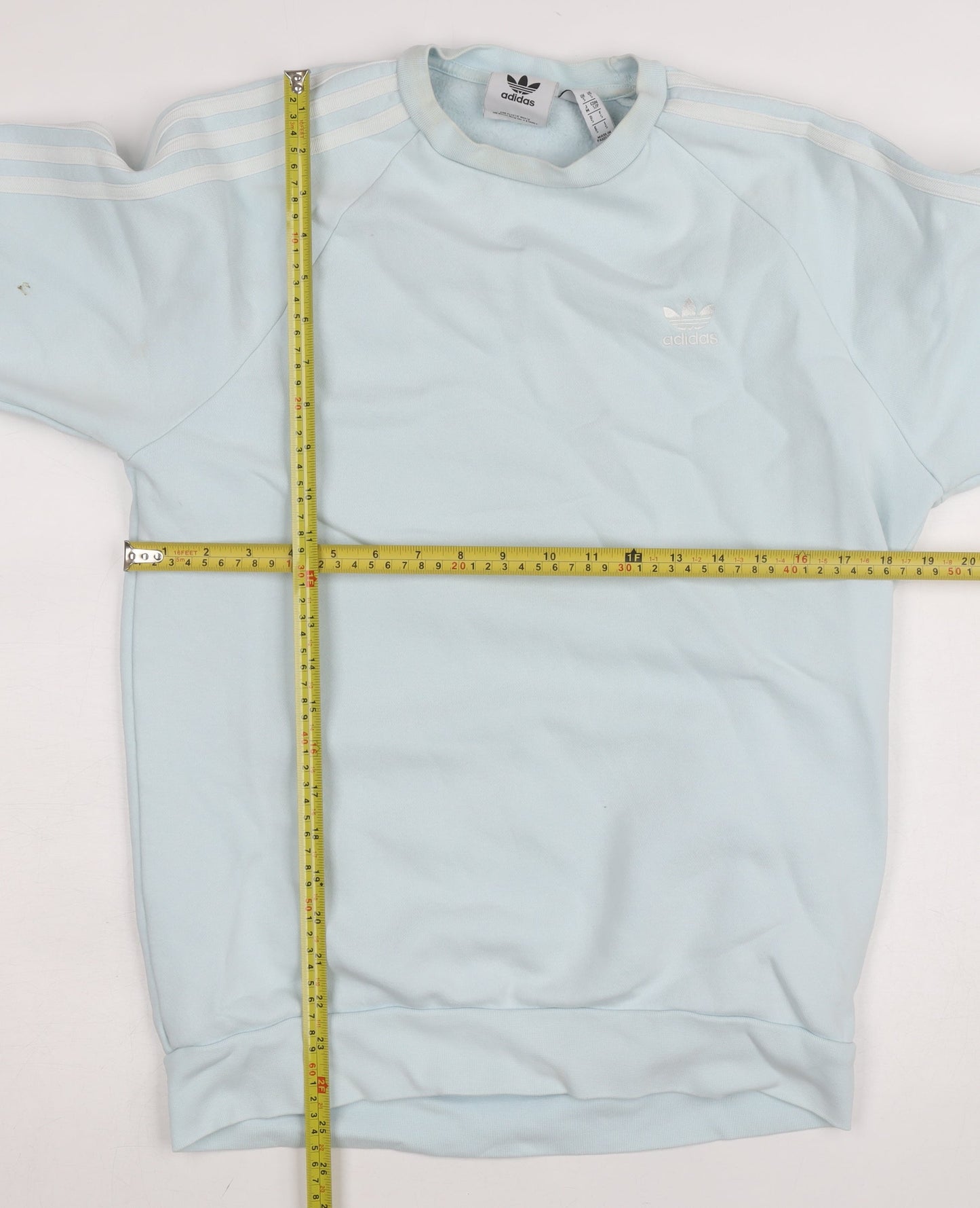 Adidas Women’s Light Blue Sweatshirt Small Crew Neck Pullover Cotton Blend