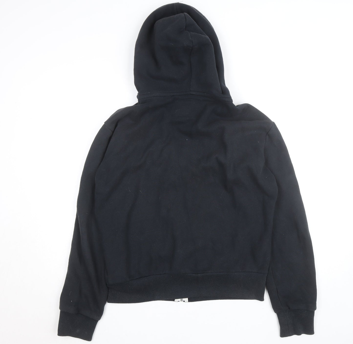 Superdry Men's Black Full Zip Hoodie Size M Orange Label Fleece