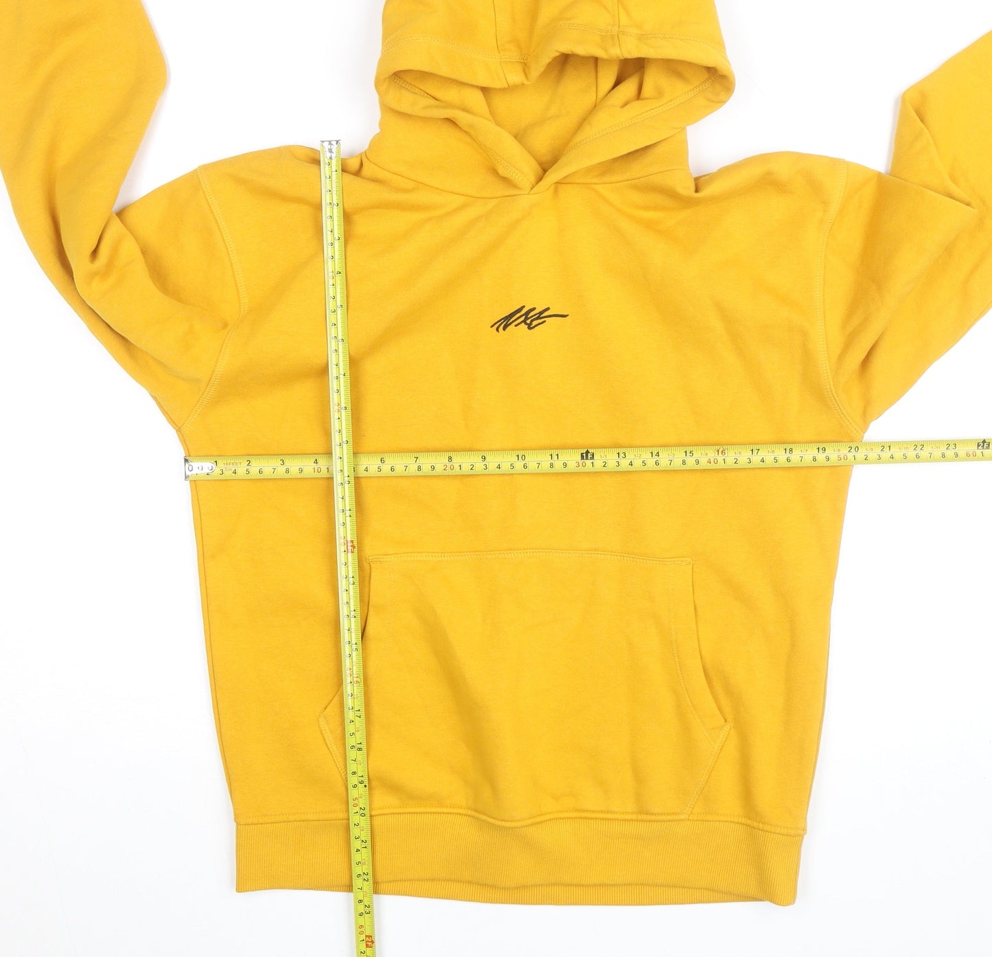 Next Boys Yellow Pullover Hoodie 12 Years Cotton Blend Sweatshirt