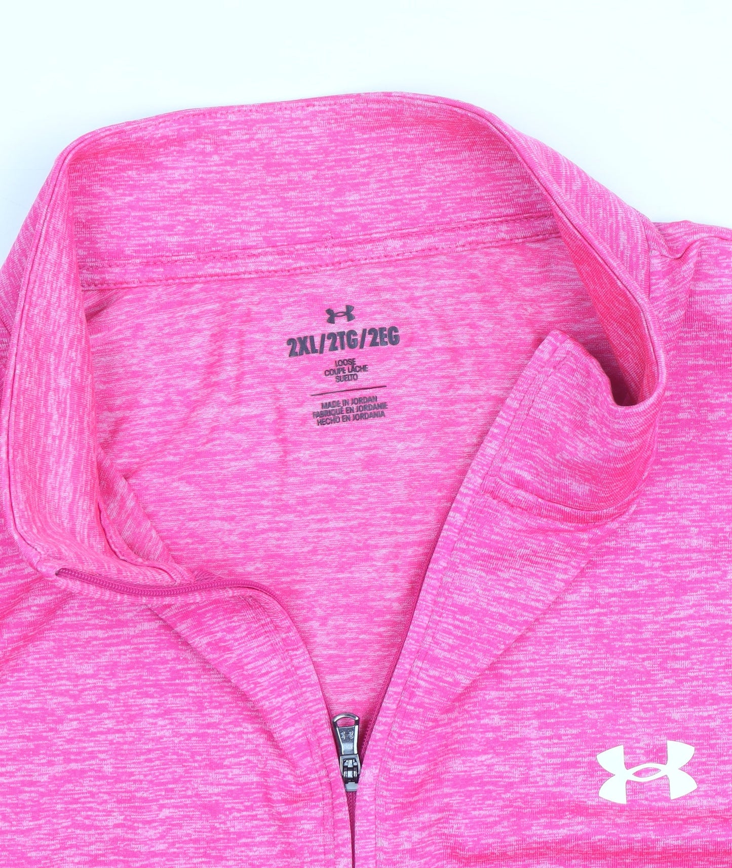 Under Armour Womens Pink 2XL 1/4 Zip Lightweight Track Jacket