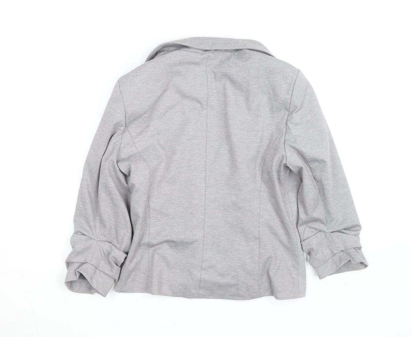 Miss Selfridge Women's Grey Size 14 Tailored Jersey Blazer