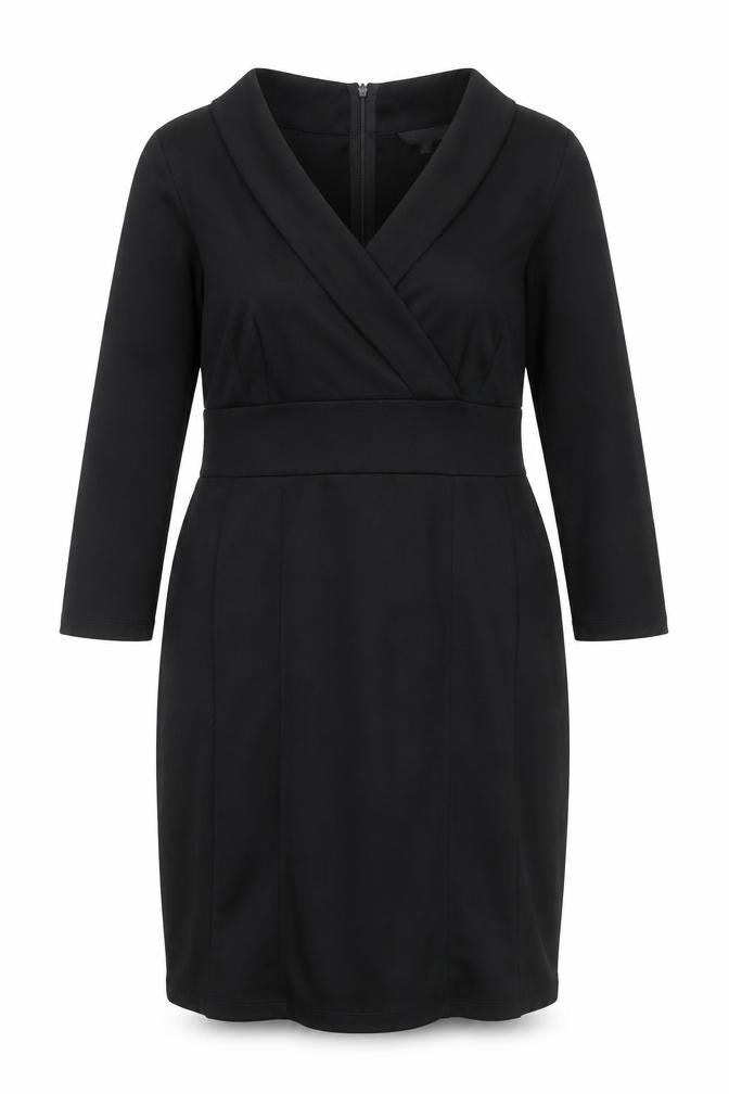 Dunnes Women’s Black V-Neck Sheath Knee Length Work Dress Size 18