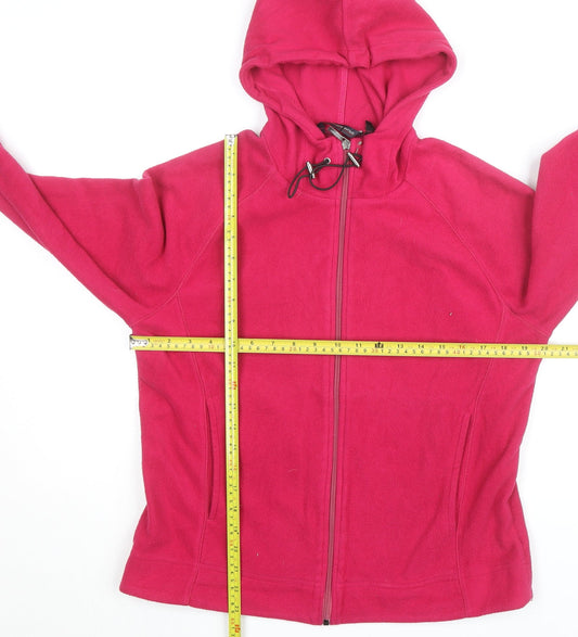F.lli Campagnolo Women's Pink Hooded Fleece Jacket Size 16