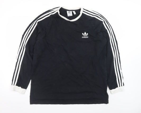 Adidas Men's Black Long Sleeve Sports T-Shirt XL