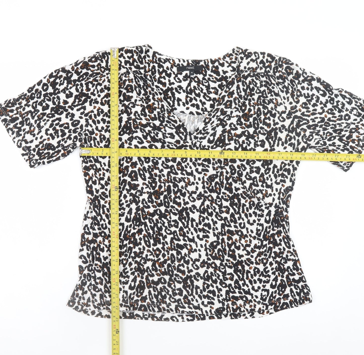 Next Women’s Multicoloured Animal Print Viscose Blouse Size 16