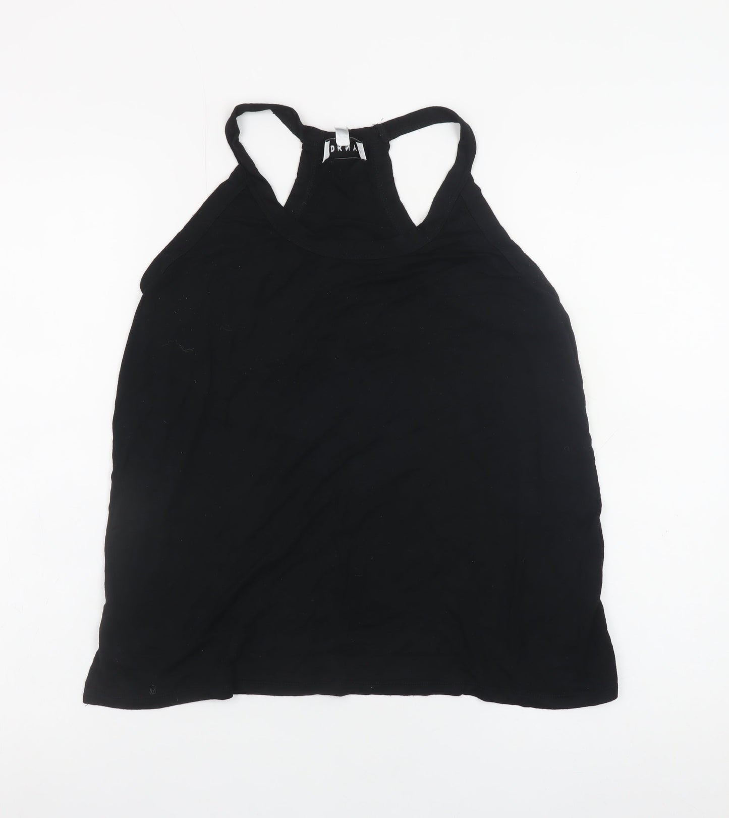 DKNY Women's Black High Neck Racerback Tank Top Size S