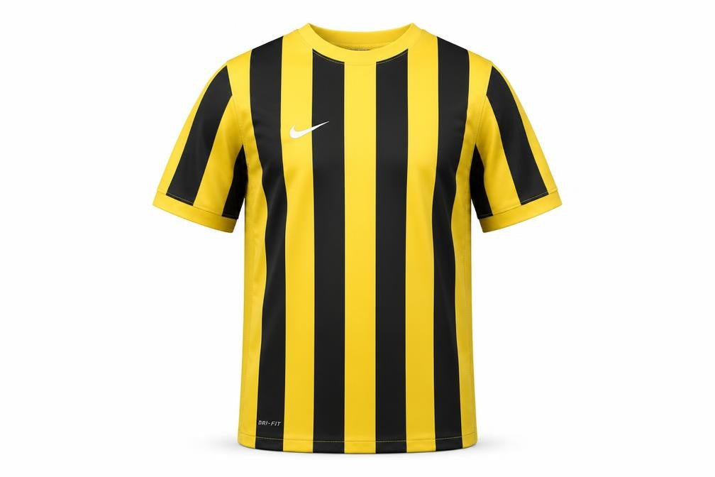 Nike Boys Yellow Black Dri-Fit Striped Sports T-Shirt 10-12 Years