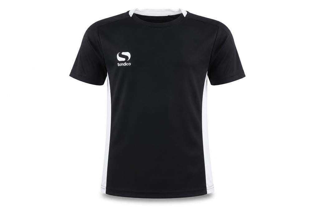 Sondico Boys Black Sports T-Shirt 9-10 Years Short Sleeve Polyester