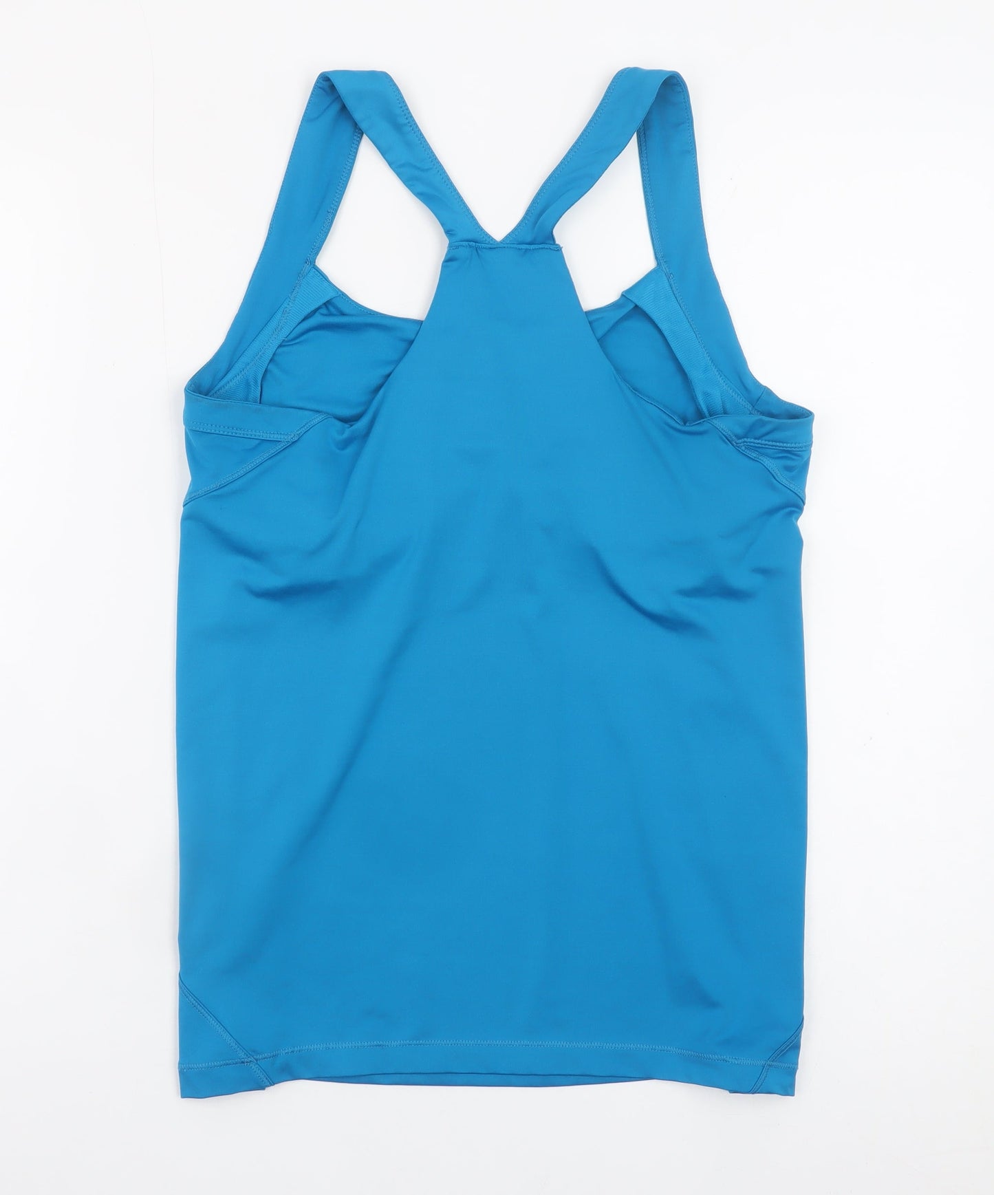 Reebok Womens Blue Racerback Tank Top L Sports Moisture Wicking
