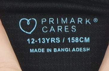 Primark Teens Black Short Sleeve Active T-Shirt 158cm