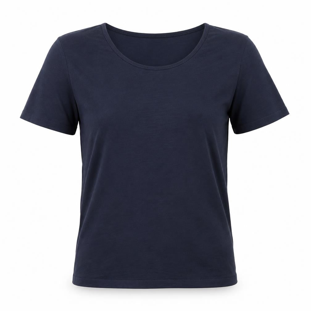 VILA Women's Blue Basic Short Sleeve Polyester T-Shirt XS