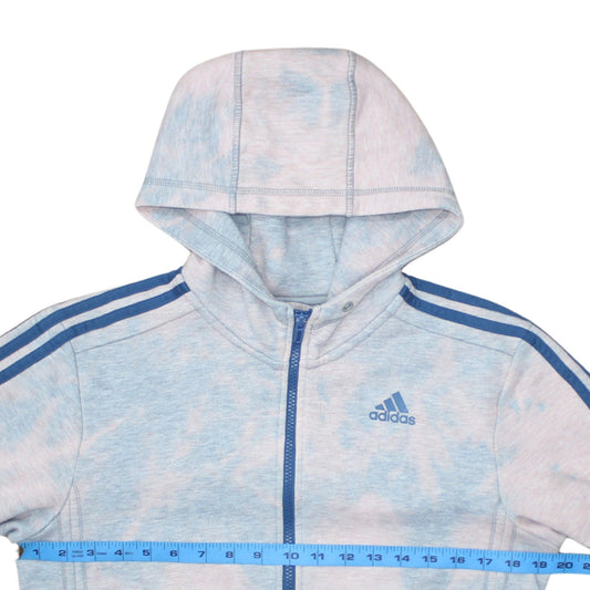 Adidas Men's Blue Full Zip Hoodie Size S Sport Essentials