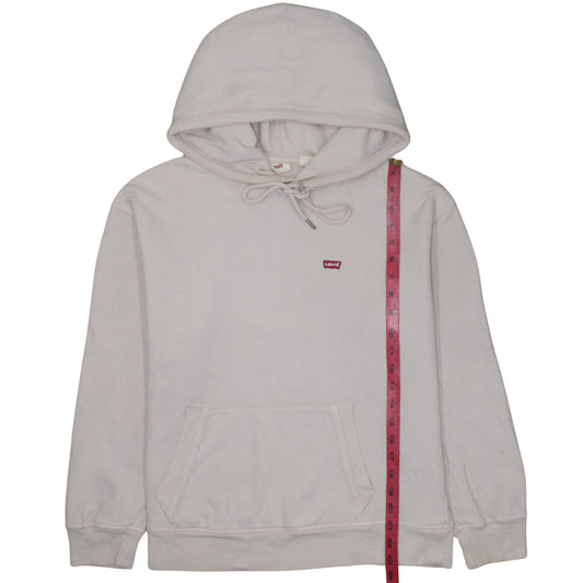 Levi's Women Beige Small Pullover Hoodie with Logo Detail