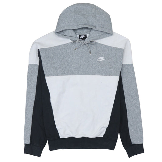 Nike Men's Grey Colour Block Pullover Hoodie Size S