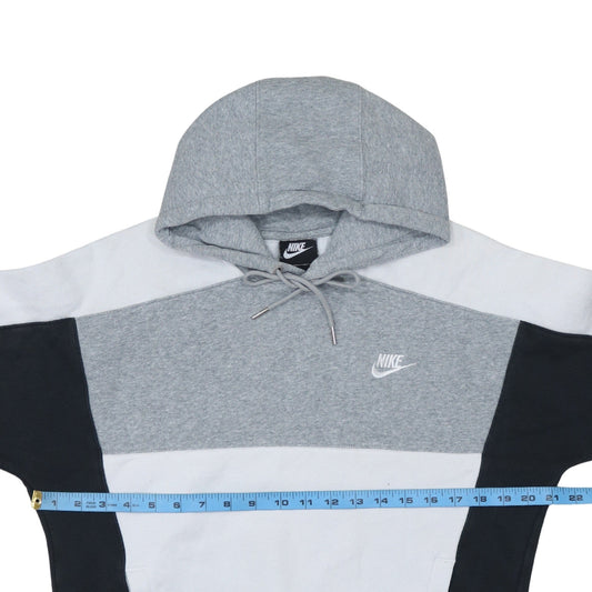 Nike Men's Grey Colour Block Pullover Hoodie Size S