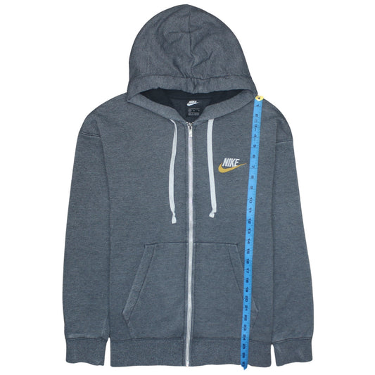 Nike Men's Grey Full Zip Hoodie Medium Embroidered Sportswear