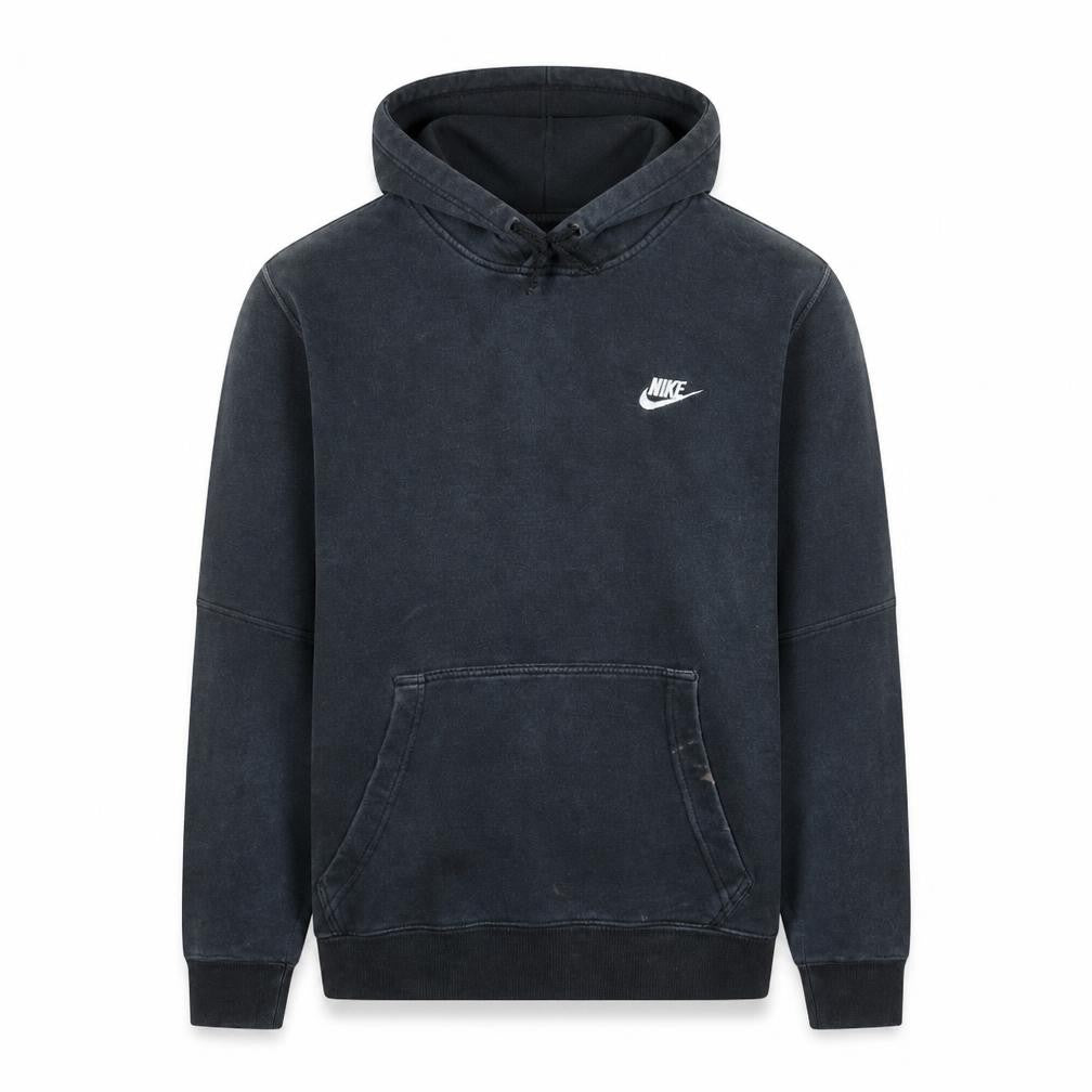 Nike Men's Black Pullover Hoodie M Regular Fit Logo Fleece Sweatshirt