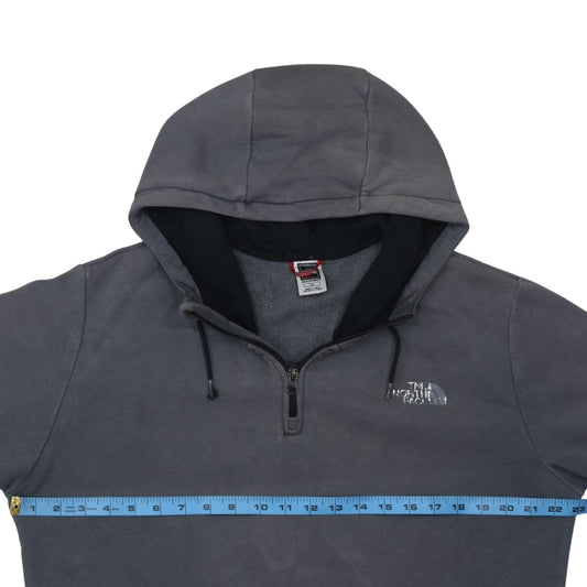 The North Face Men's Grey Regular Fit 1/2 Zip Hoodie Size L