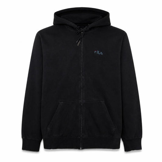 FILA Mens Black XL Full Zip Hoodie Fleece Sweatshirt
