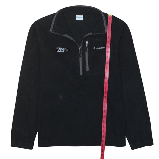 Columbia Men's Black Fleece Ski Jacket L 1/4 Zip Outdoor Winter