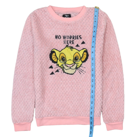 Disney Women's Pink Fleece The Lion King Pyjama Top XS