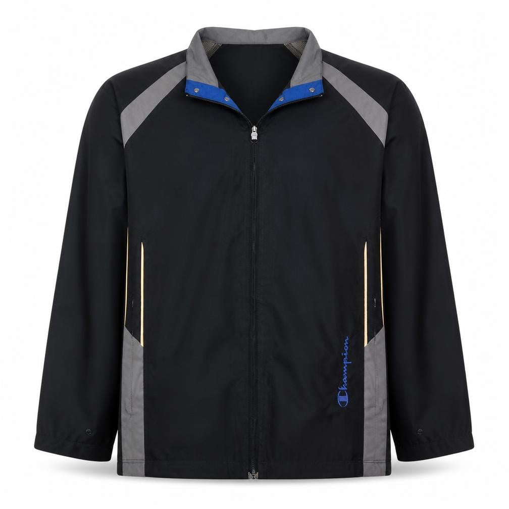 Champion Mens Black M Polyester Windbreaker Sports Jacket
