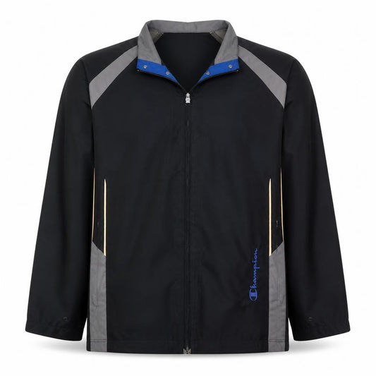 Champion Mens Black M Polyester Windbreaker Sports Jacket