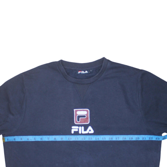 FILA Mens Blue Logo Crew Neck Sweatshirt L Regular Fit