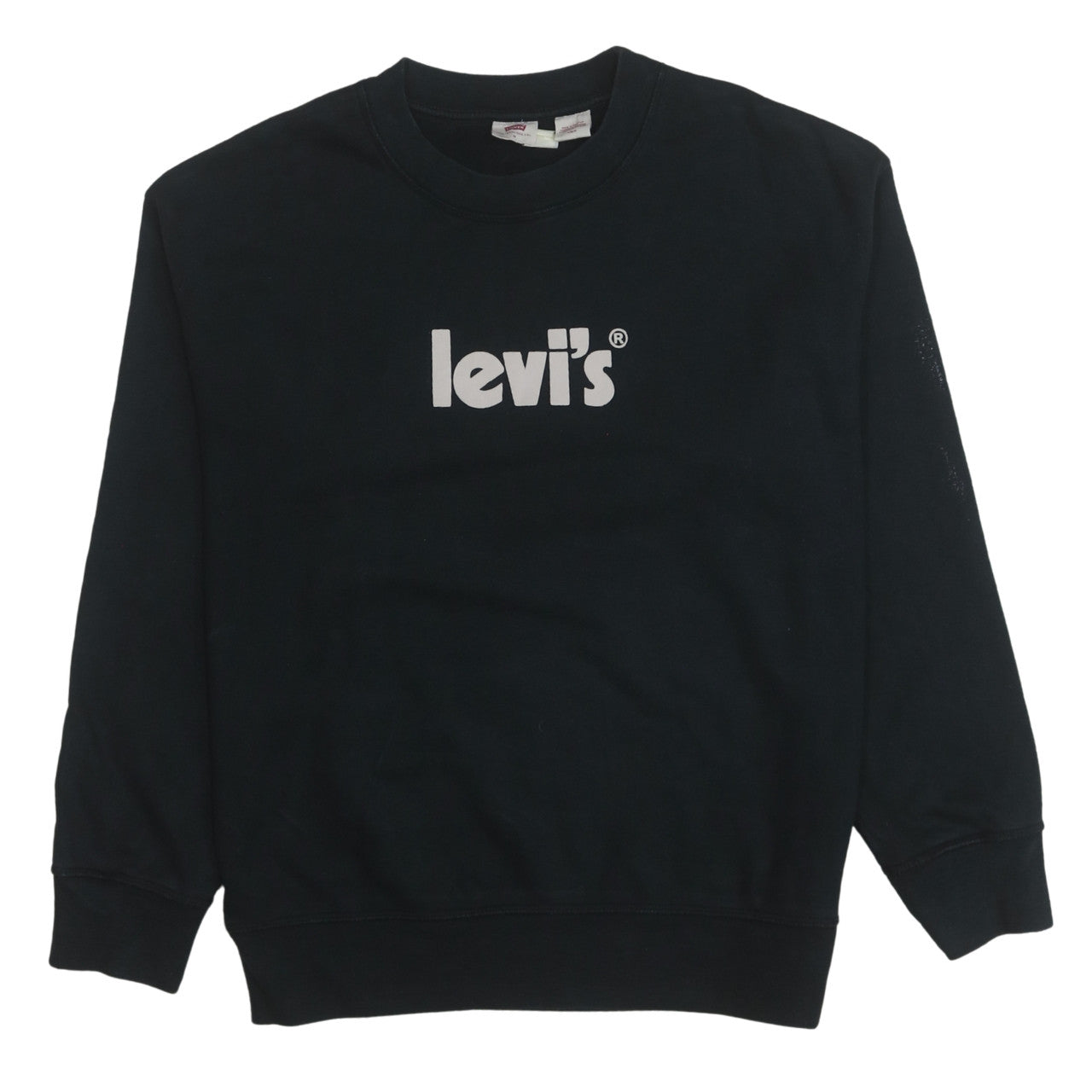 Levi's Men's Black Logo Crew Neck Sweatshirt M