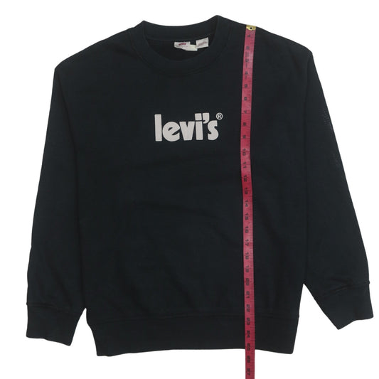 Levi's Men's Black Logo Crew Neck Sweatshirt M