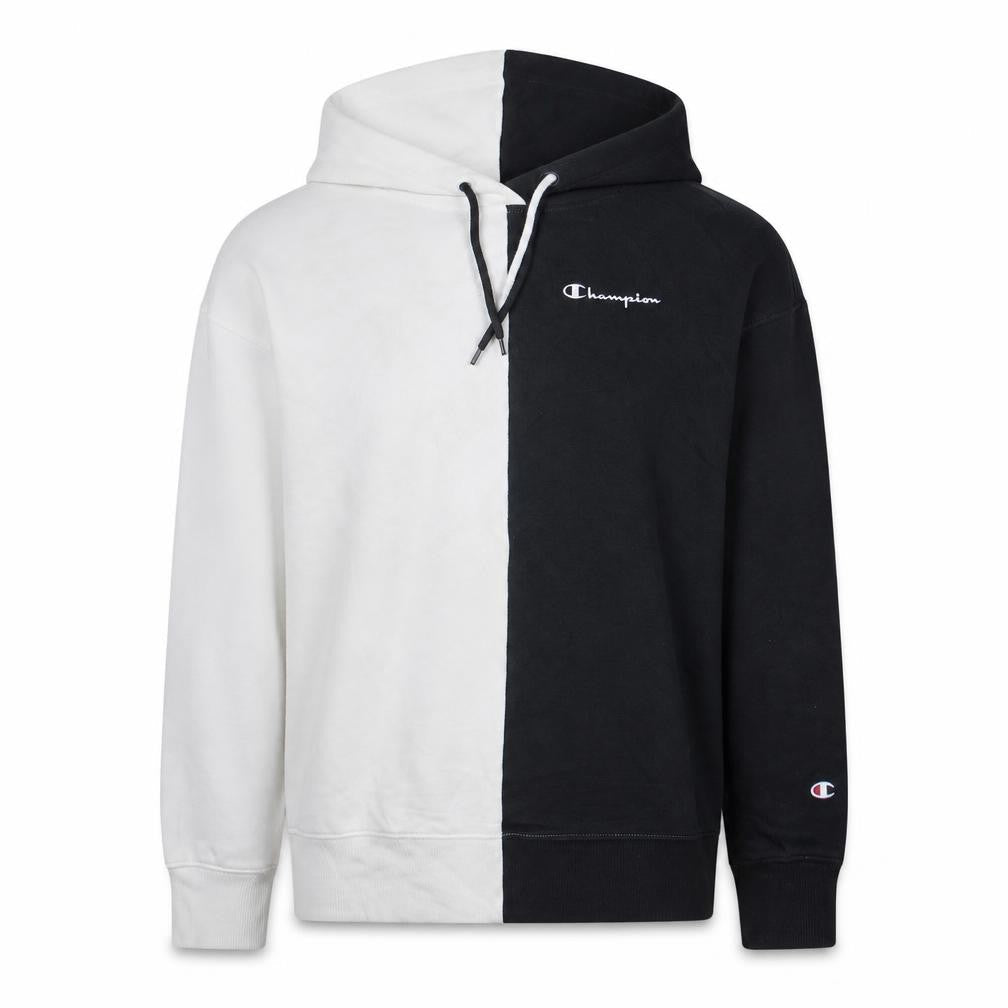 Champion Men’s Black & White Pullover Hoodie Small Logo Fleece